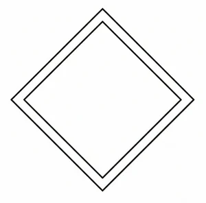 Diamond shape.