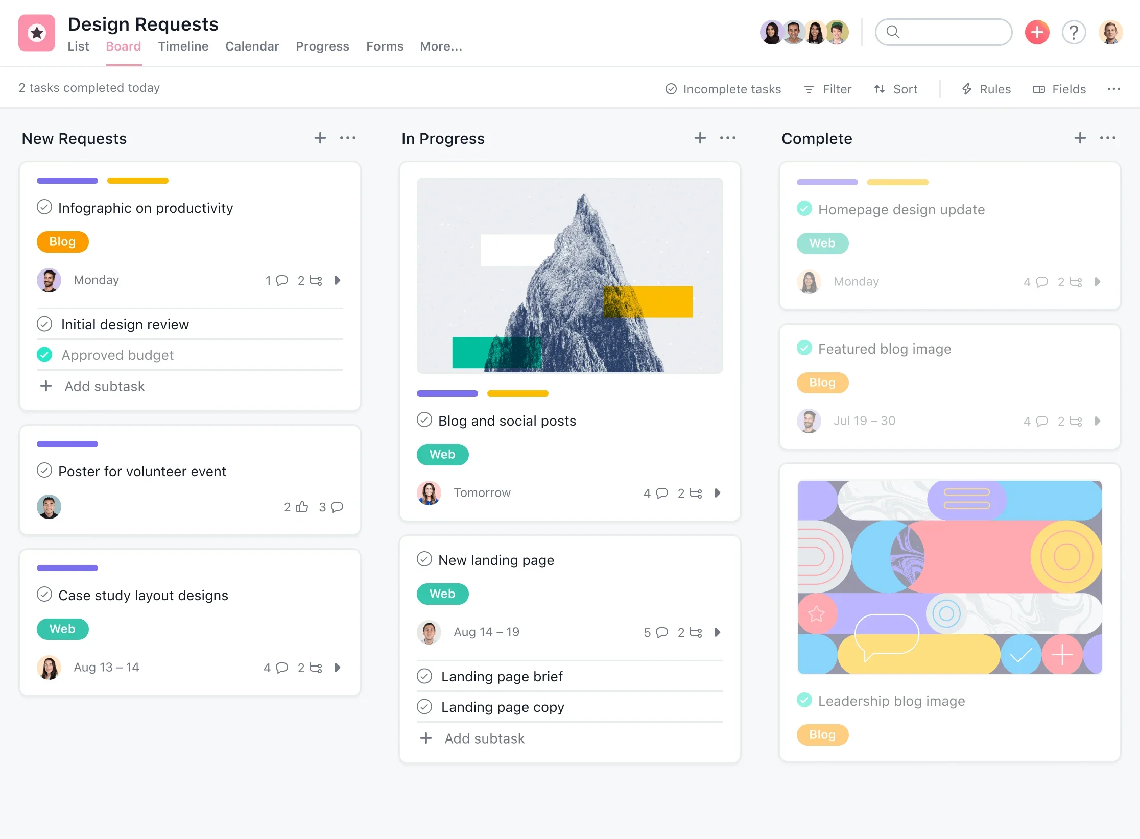 Asana screenshot