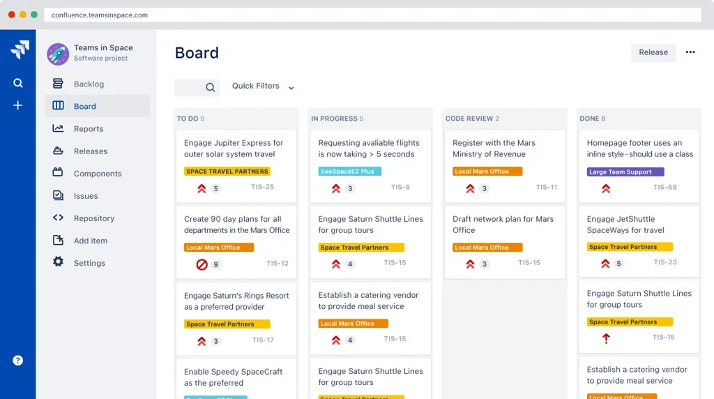 Scrum board in Jira
