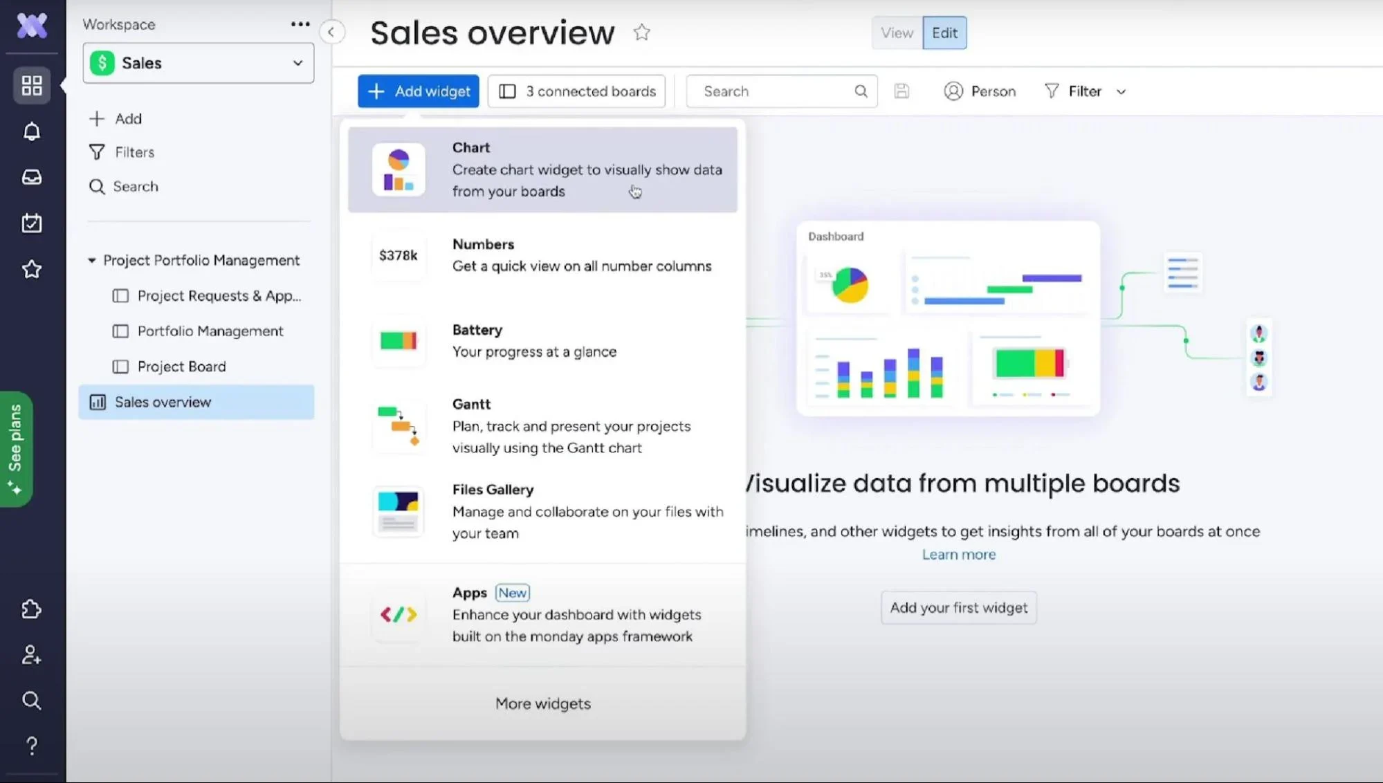New dashboard features.