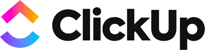 ClickUp logo.